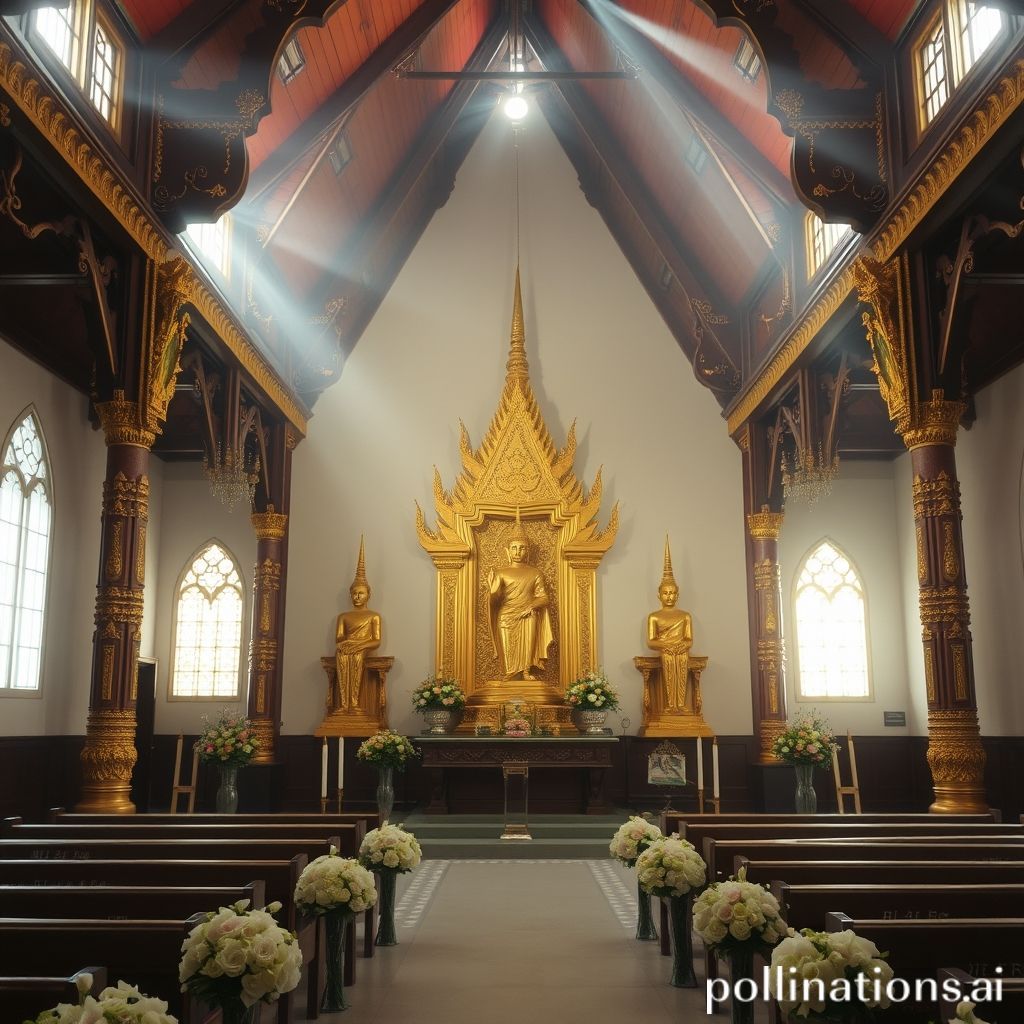 ภาพวัดและศาลาไทย บรรยากาศงานฌาปนกิจ