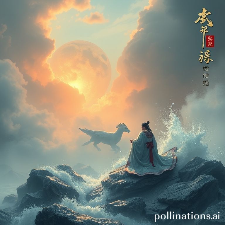 摄影，中国女性的动态肖像，背景背后的河流，运动和强大的能量，超逼真，16K，丰富的细节 --ar 9：16 --风格 Raw