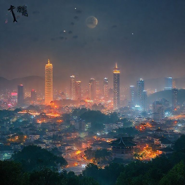 深圳璀璨的夜景，高楼林立，车水马龙，展现着这座城市的活力与魅力，等待着你去探索隐藏的休闲乐趣。