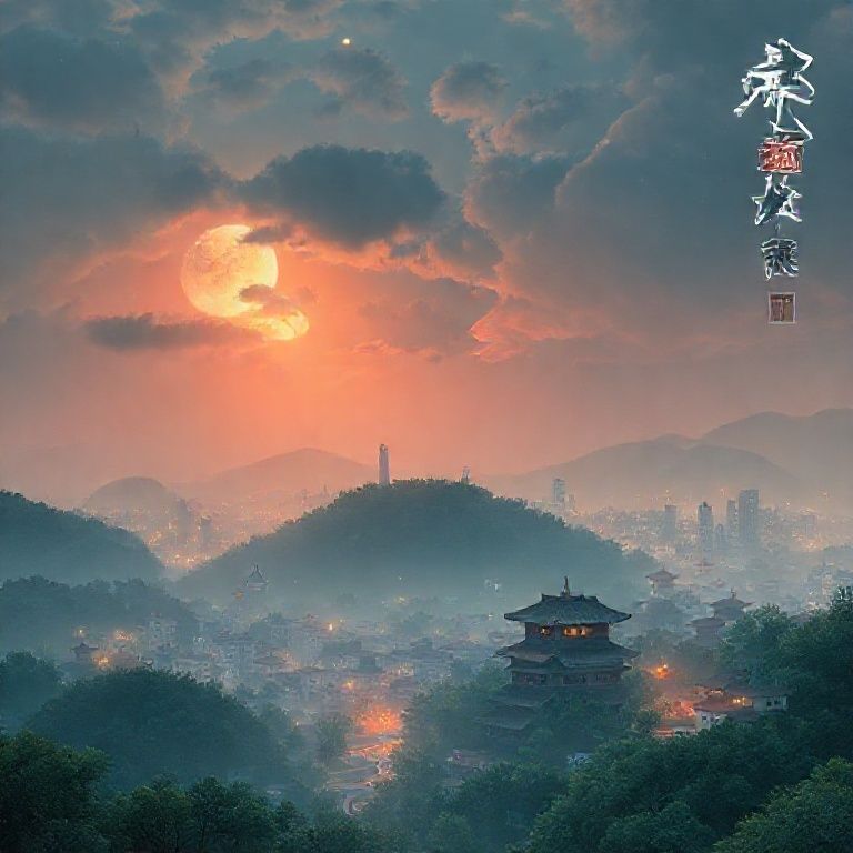 广州繁华都市的夜晚，城市天际线在霓虹灯光下熠熠生辉