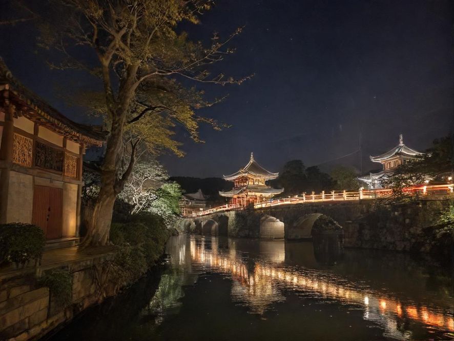 繁华都市的夜晚,高楼林立,车水马龙,霓虹灯光交织成一幅流动的画卷,充满了都市的活力与神秘感。