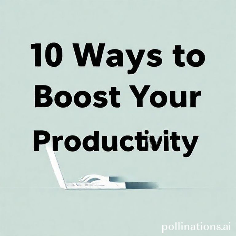 10 Ways to Boost Your Productivity