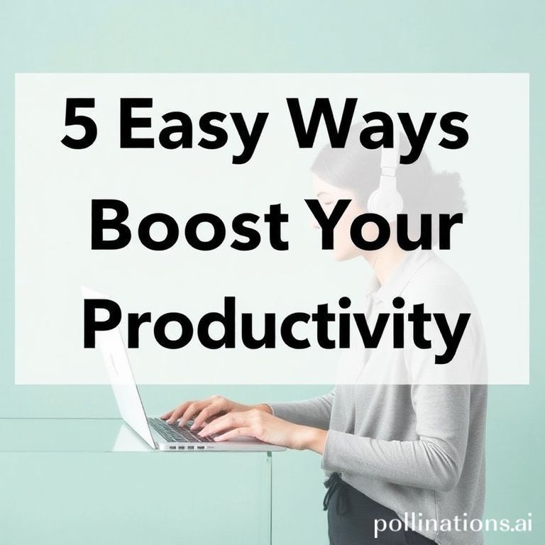 5 Easy Ways to Boost Your Productivity