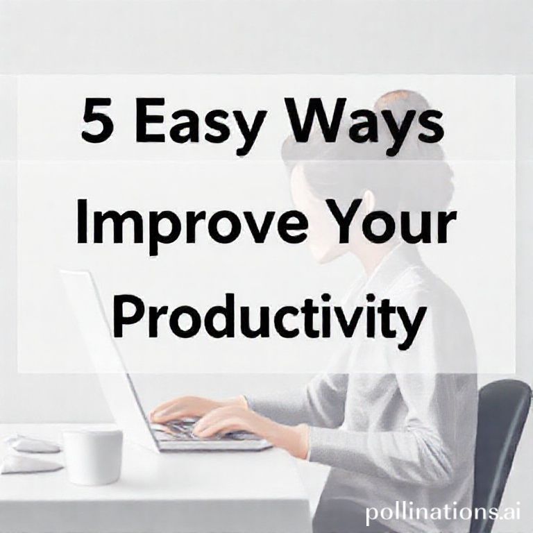 5 Easy Ways to Improve Your Productivity