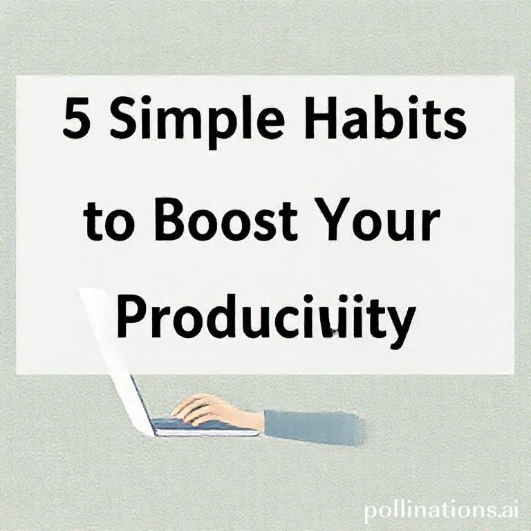 5 Simple Habits to Boost Your Productivity