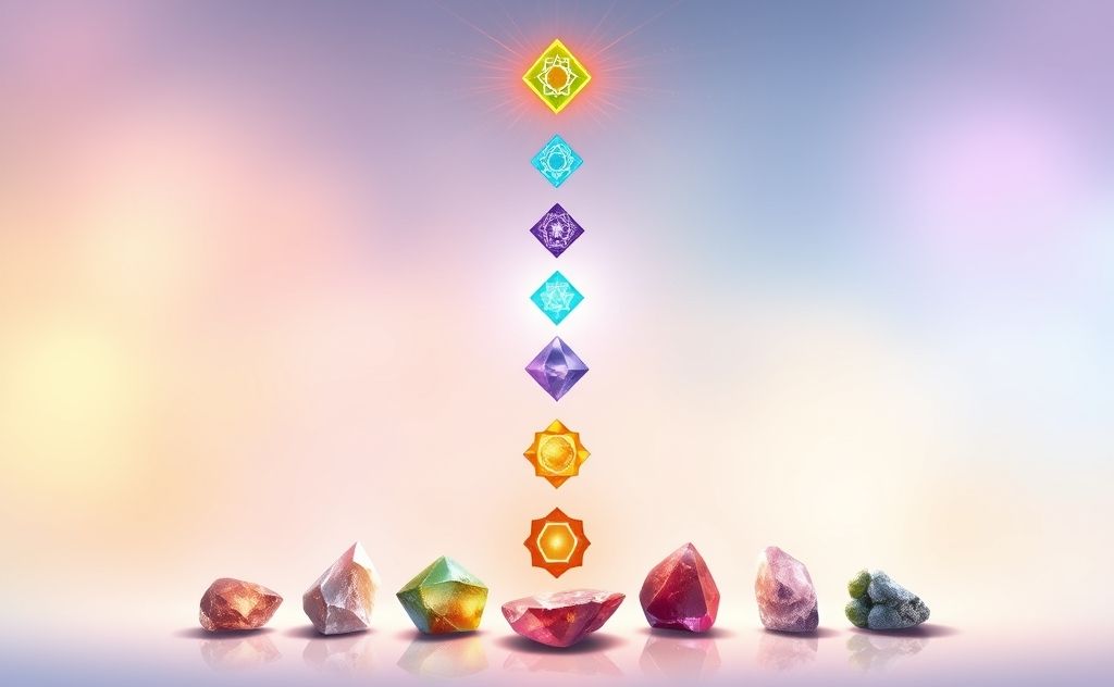 7 Chakras with corresponding healing stones