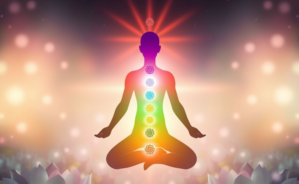 7 chakras with colors and symbols displayed