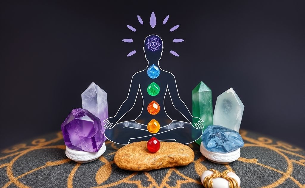 7 chakras with corresponding crystals