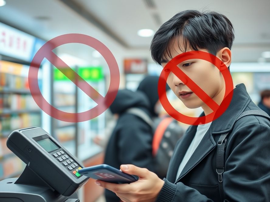 결제 거절로 당황하지 않도록 사용 불가 업종을 알려주는 이미지