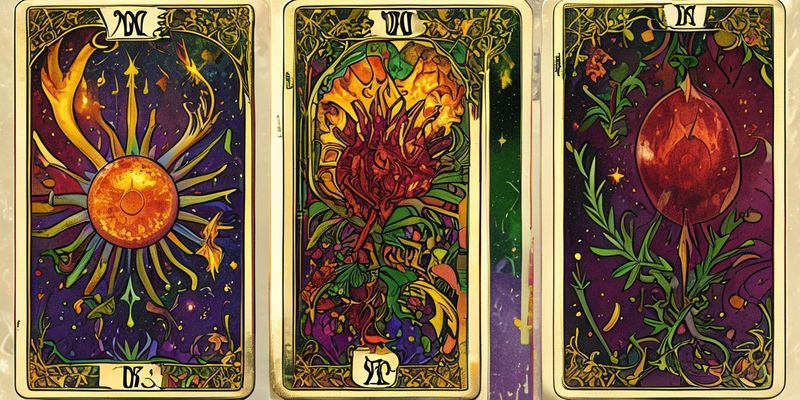 A Tarot card from the Wands suit, depicting passion and creativity