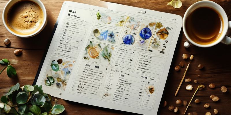 Tablet üzerinde günlük burç yorumları ve kahve