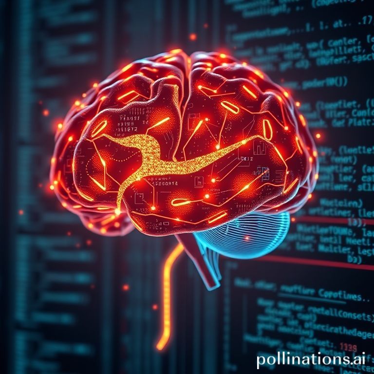 An abstract representation of AI integrated with a command-line interface.