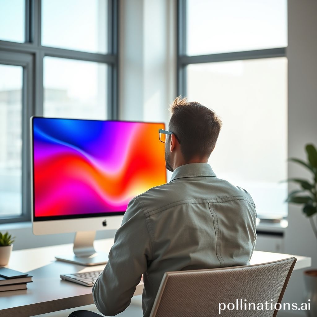 밝은 작업 공간에서 블루라이트 차단 안경을 착용한 사람