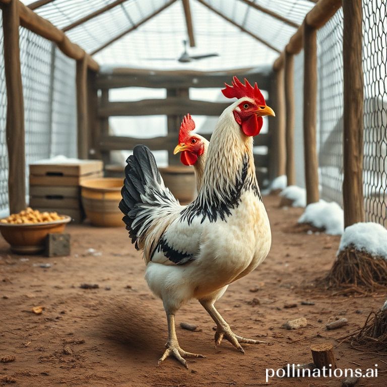 Healthy chicken roaming