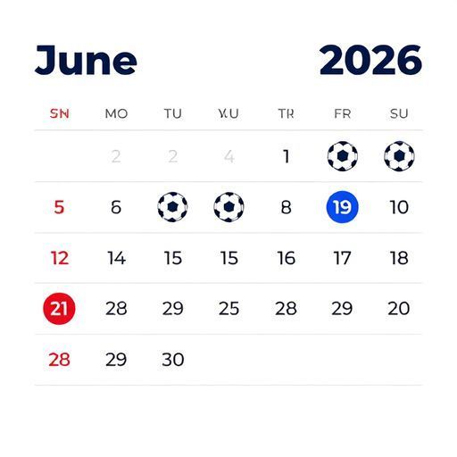 2026 월드컵 주요 경기 일정 캘린더 인포그래픽
