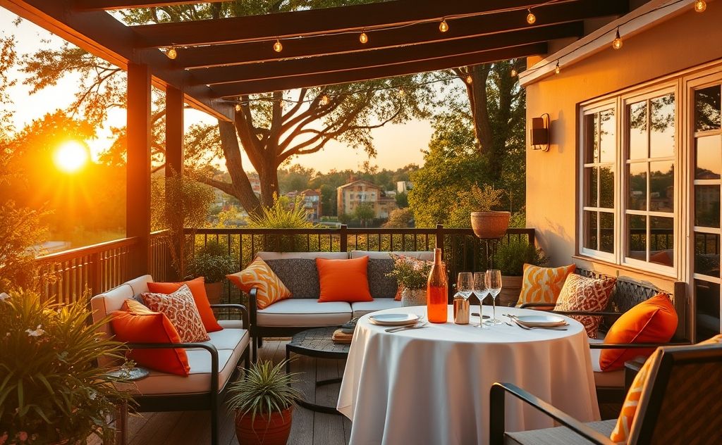 A clean and tidy patio ready for summer gatherings and relaxation.