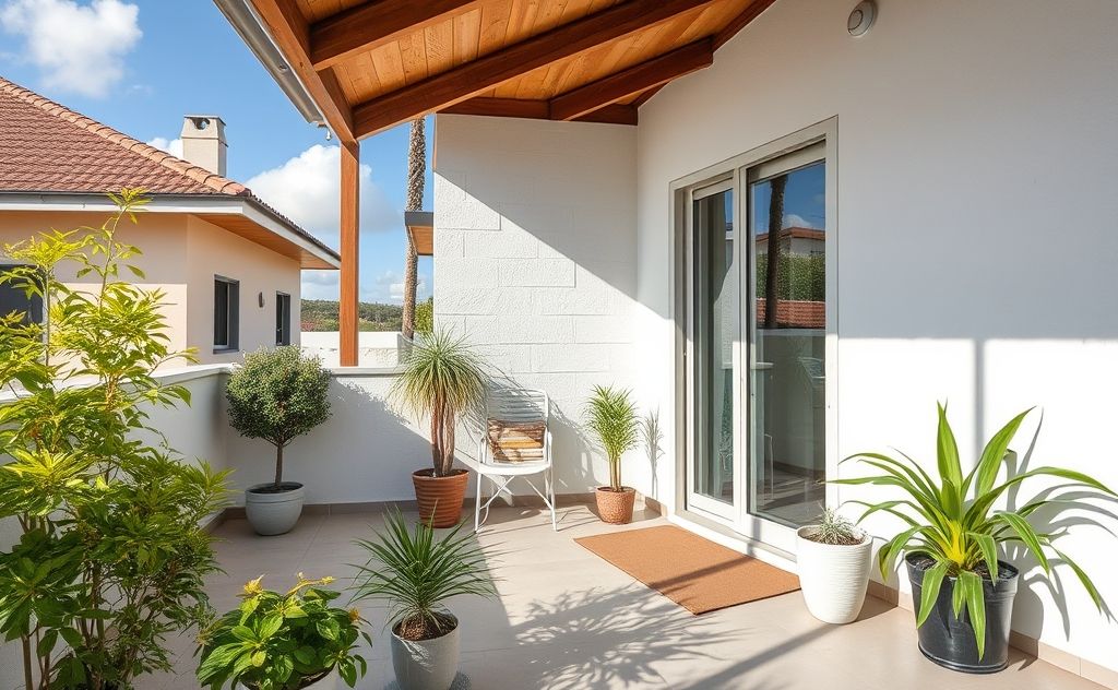 A clean home environment with well-maintained structures and air quality.