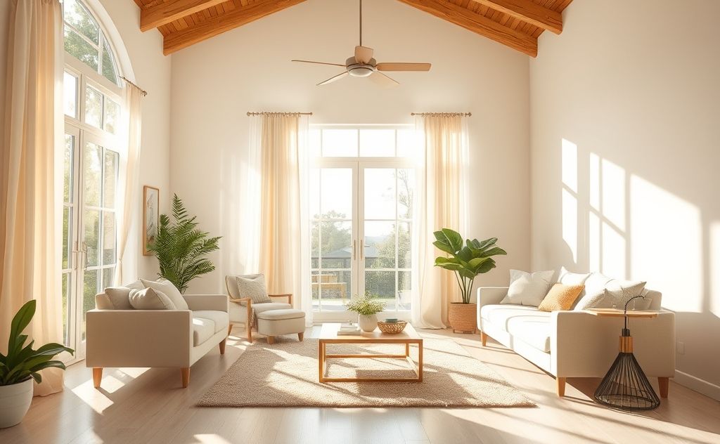 A clean, mold-free home with summer humidity in the background.