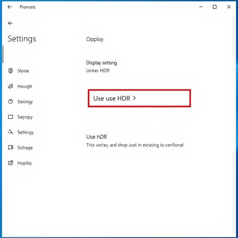 Screenshot of the Windows 11 Display settings menu with the 'Use HDR' toggle highlighted and turned on.