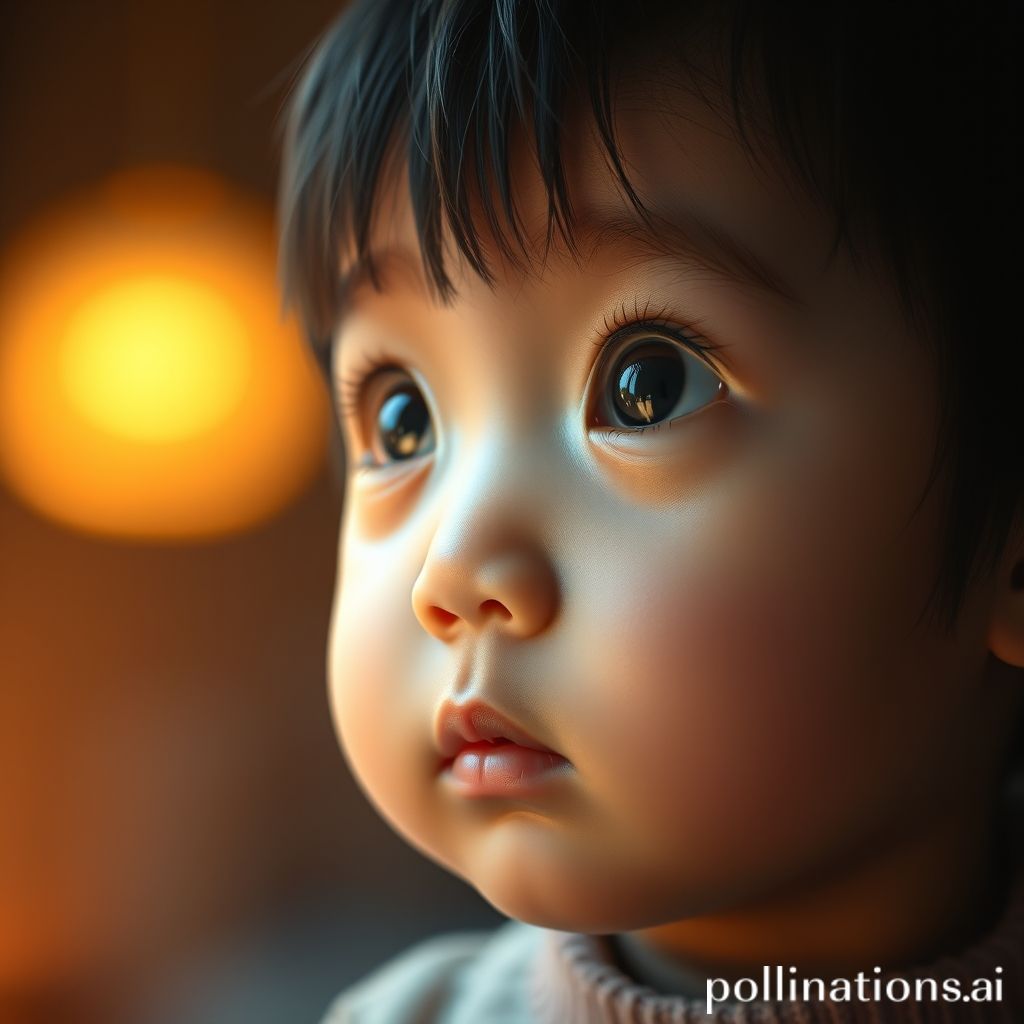 目を輝かせる子供