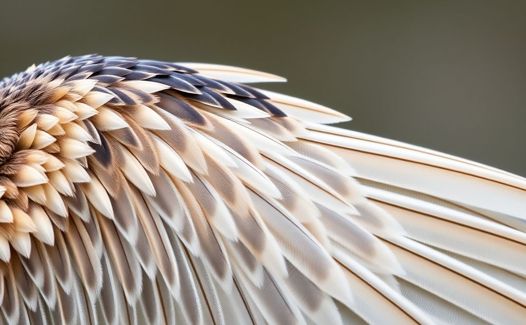 A close-up of a bare bird wing showcasing its intricate structure.