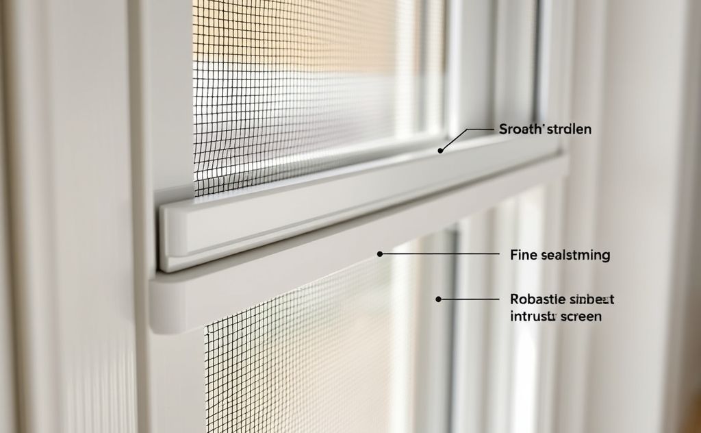 A close-up of a well-sealed window with pest-proofing materials.