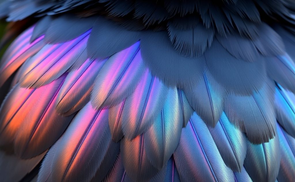 A close-up of iridescent crow feathers showcasing hidden colors.