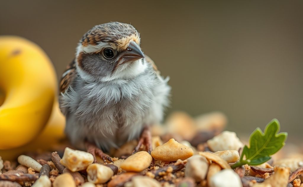 A close-up of toxic foods that are harmful to baby sparrows.