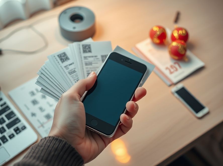 일상의 영수증을 복권처럼 소중히 여기는 한국인의 손.