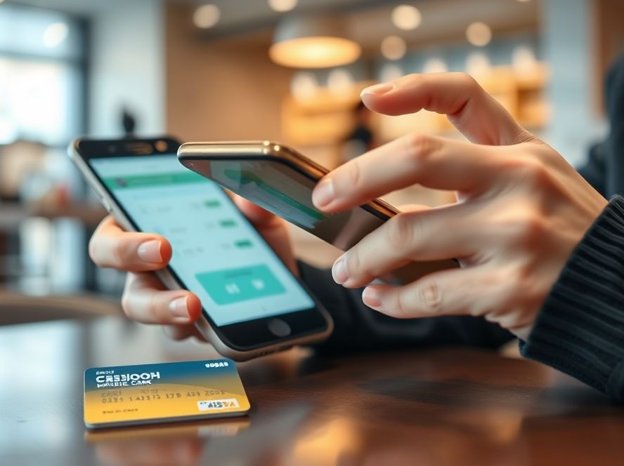 스마트폰으로 대전사랑상품권 연동 전략 실행하는 모습