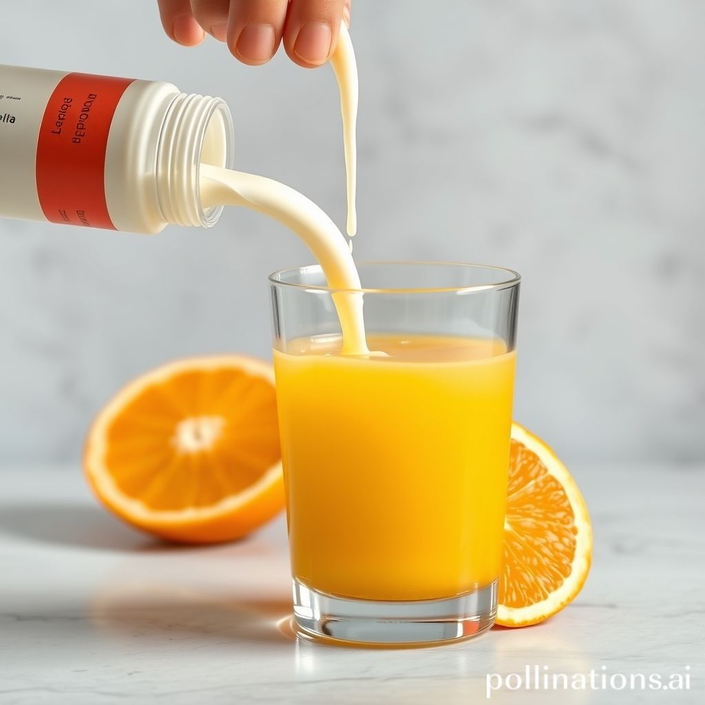 can i mix collagen with orange juice