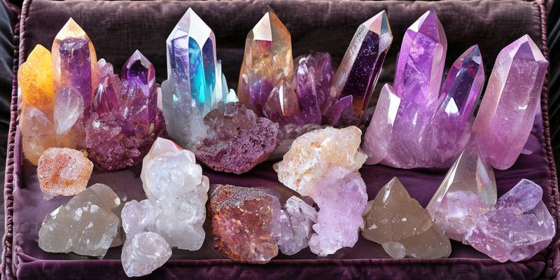 Farklı kristaller koleksiyonu