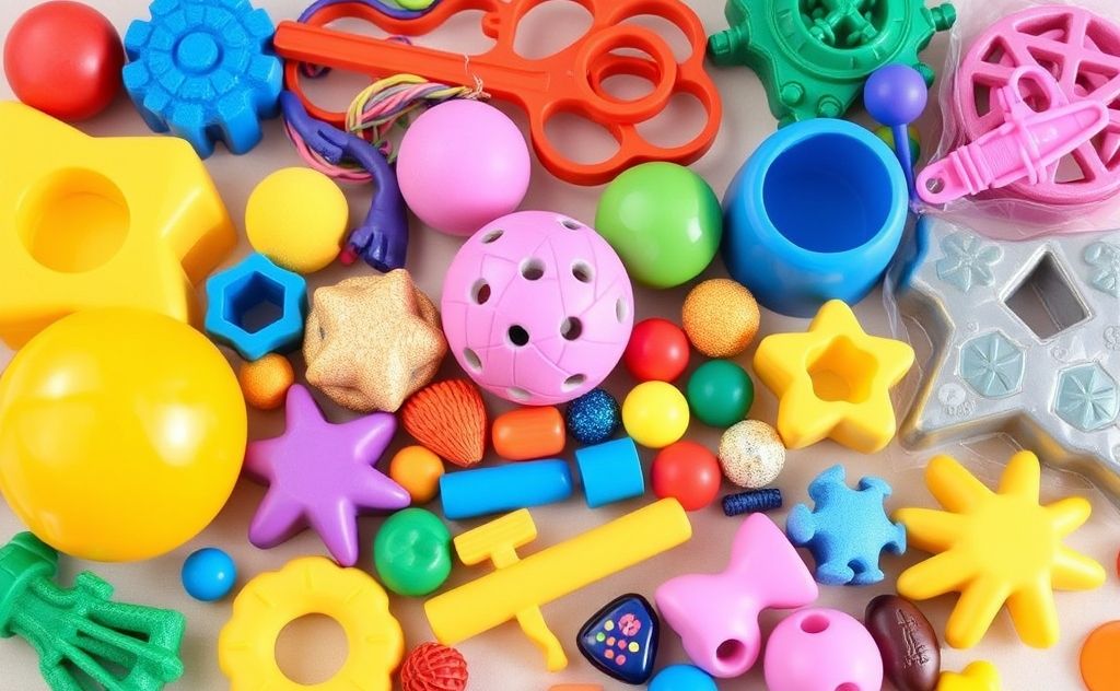 A colorful array of sensory tools for children with special needs.