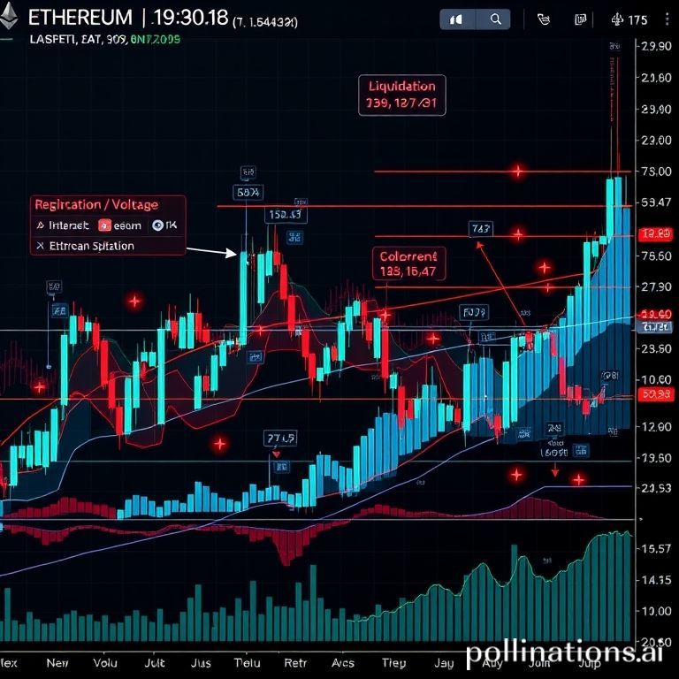 An advanced financial chart illustrating Ethereum's significant liquidation wave since 2021, showing price decline and high trading volume during a market downturn.