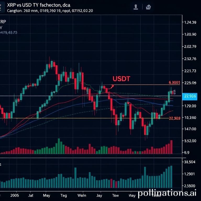 A detailed cryptocurrency price chart showing the XRP/USDT trading pair, illustrating market trends and indicators on September 26, 2025.