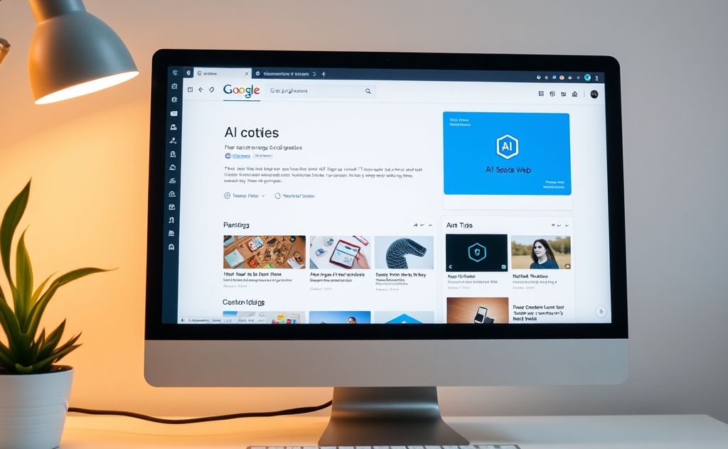 A computer screen displaying Google AI features and tools.