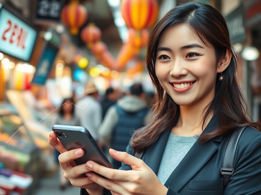 상생페이백과 지역화폐로 현명한 소비를 하는 사람의 모습.