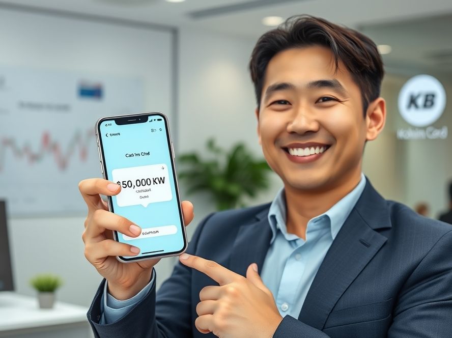 KB국민카드 추가 캐시백 5만원을 성공적으로 받는 현명한 모습