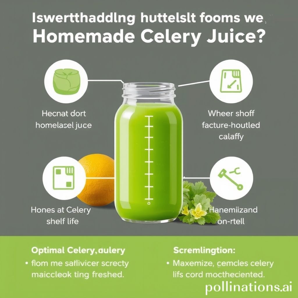 Optimal storage time for homemade celery juice