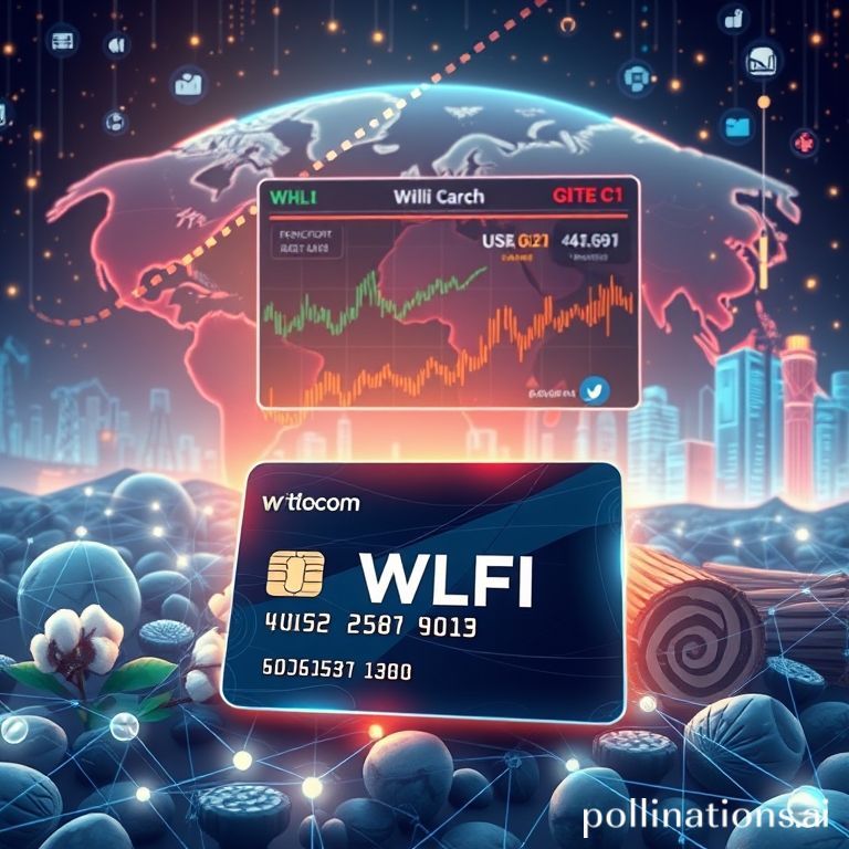 World Liberty Financial (WLFI) token price chart showing recent gains and resistance at the $0.200 mark, with digital asset representations.