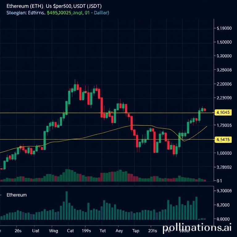 Chart illustrating Ethereum's (ETH) price against USD, reflecting market performance during its ambitious scaling initiatives.