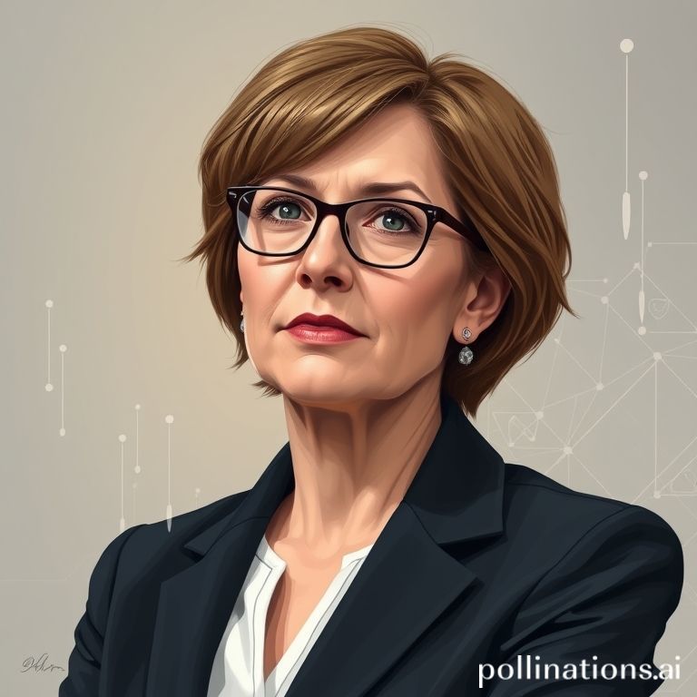 A portrait of SEC Commissioner Hester Peirce, known as 