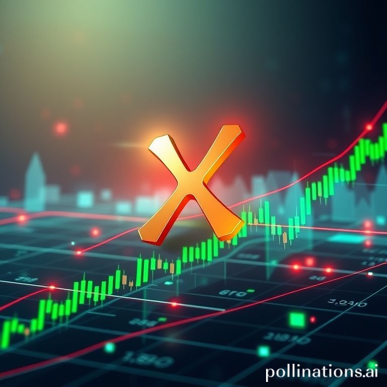 Grafik analisis teknikal pergerakan harga XRP pada skala per jam, menyoroti level support dan resistance kunci serta indikator tren.