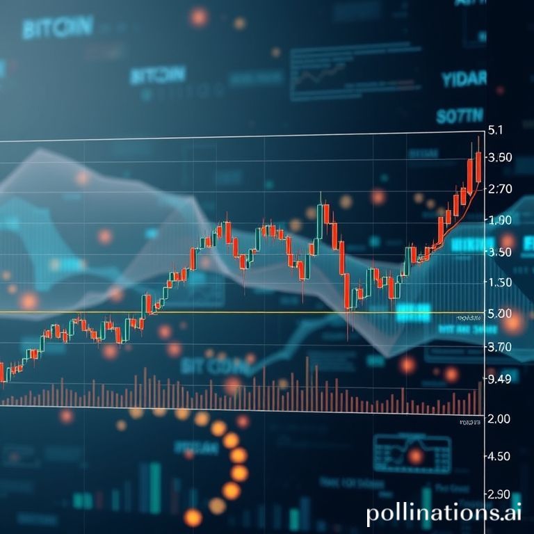 A detailed financial chart showing Bitcoin's price trajectory with key support and resistance lines, illustrating market compression and potential breakouts.