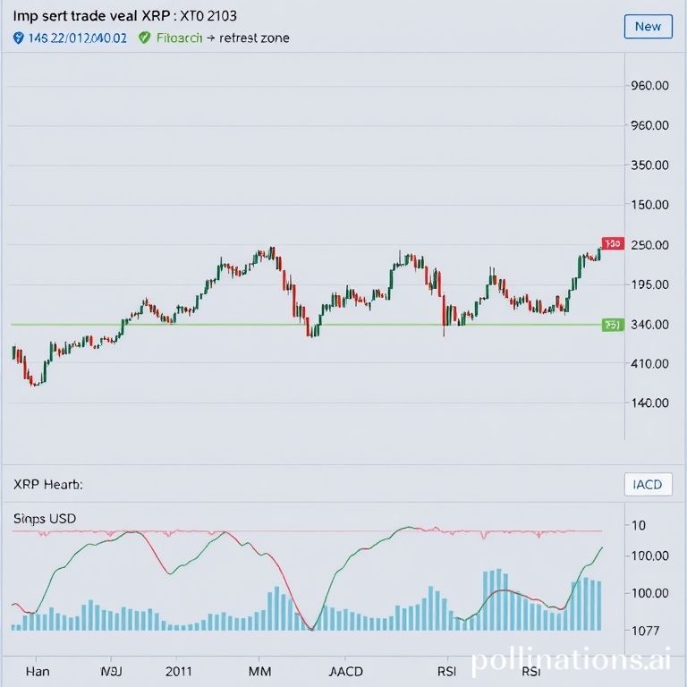Hourly XRP/USD price chart illustrating key resistance at $2.920 and support levels for comprehensive technical analysis.