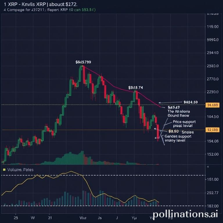 XRP weekly candlestick chart showing $2.72 support holding strong amidst market turbulence, indicating a bullish outlook for the cryptocurrency.