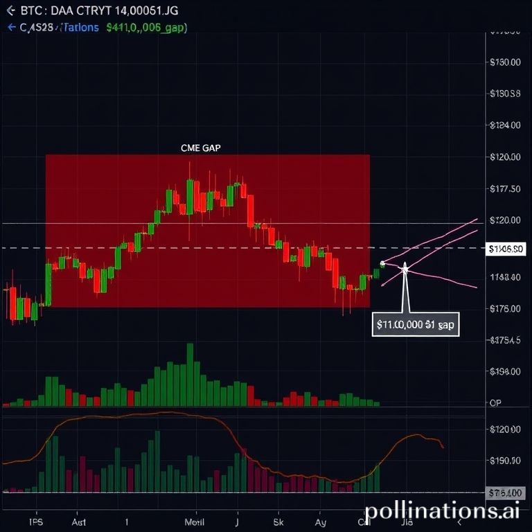 Bitcoin CME futures chart showing a significant price gap between $110,000 and $111,300, indicating potential retracement.