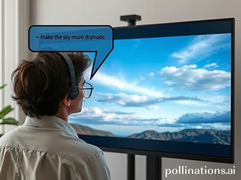 A person using a conversational AI to edit a photo.