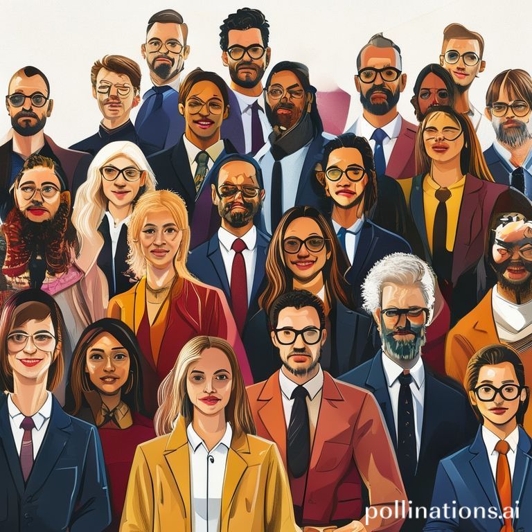 A diverse group of people (tech workers, lawyers, policymakers) engaged in discussion, representing the mixed industry reactions to AI regulation.