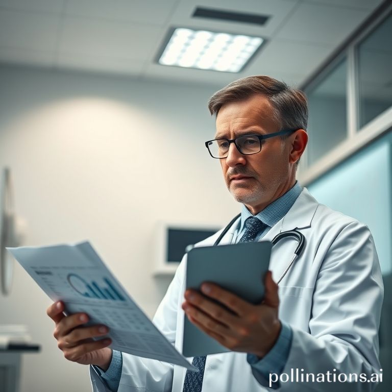 Doctor analyzing financial reports, uncovering hidden costs impacting medical practice revenue and profitability.